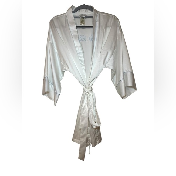 Worn Once Bridal Robe Nordstrom In Bloom By Jonquil Medium White Blue - Picture 3 of 5